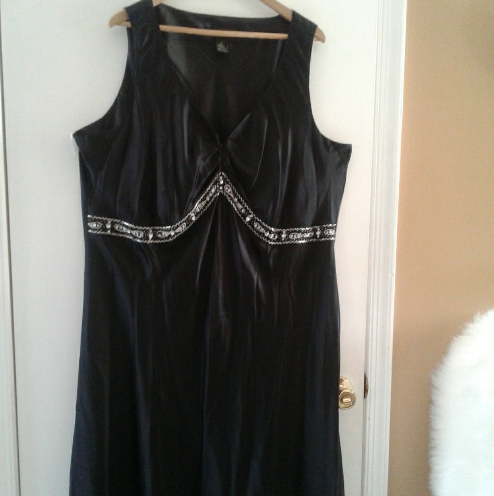 Lane Bryant 100% silk beaded dress sz.26